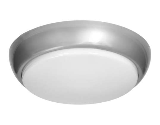 KOKO luminaire 2xE27 with microwave motion sensor. 2x40W. silver polypropylene. matte polycarbonate. IP44. IK10