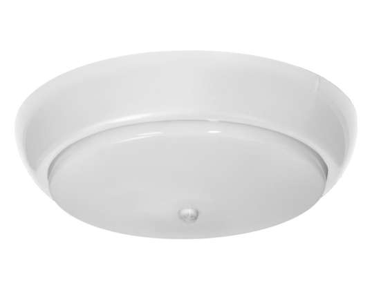 KOKO светильник 2xE27 с датчиком движения PIR. 2x40W. белый полипропилен. матовый абажур из поликарбоната. IP44. IK10