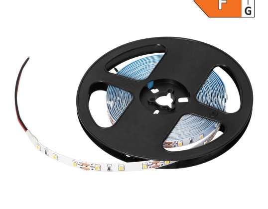 LED szalag 12V. 2835. 60L/m. 500lm/m. 4,8W/m. IP20. 3000K. 5m
