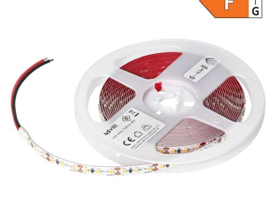 Tira LED 12V. Chipset Samsung 2835. 120L/m. 1260lm/m. 12W/m. IP20. 3000K. 5m