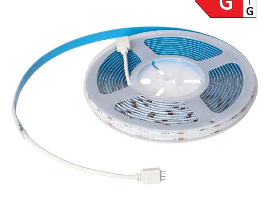 Ruban LED COB 12V. 840L/m. 422lm/m. 15W/m. IP20. RGB. 5m