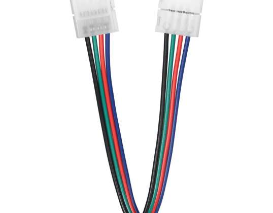 LED RGB jungtis 10mm, dvipusė, su kabeliu