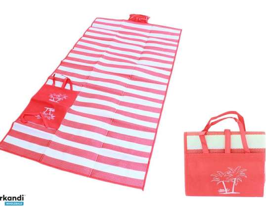 AG366B Strandmatte mit Kissen Rot