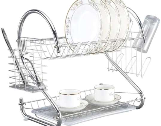 AG373 Dish Drainer 2 Tiers Steel