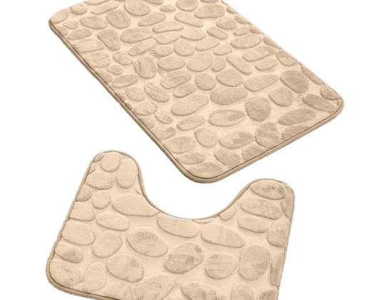 AG491D Tapis de salle de bain 2el. beige