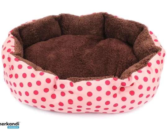 AG602A Hundebett mit Kissen rosa 35x37