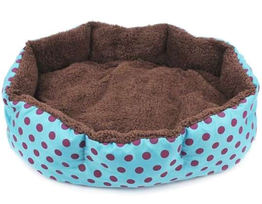 AG602B Hondenbed met Kussen Blauw 35x37