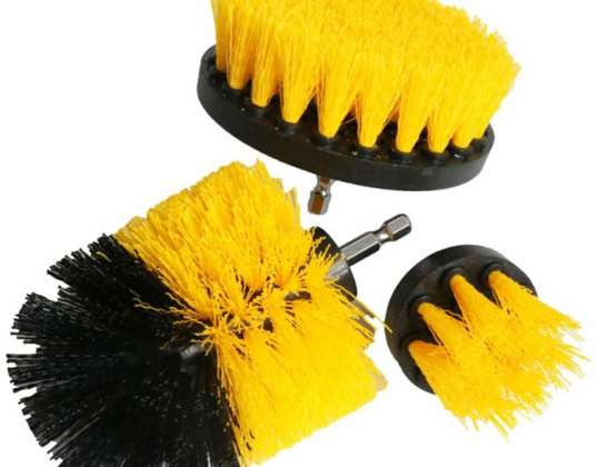 AG671 Ensemble de 3 brosses pour perceuse