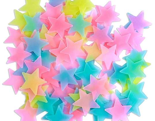 AG683A Fluorescerende sterren 100 stuks mix