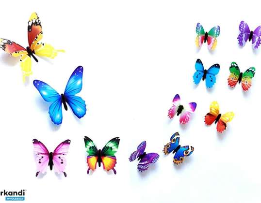 AG683D Mariposas fluorescentes 12uds mezcla