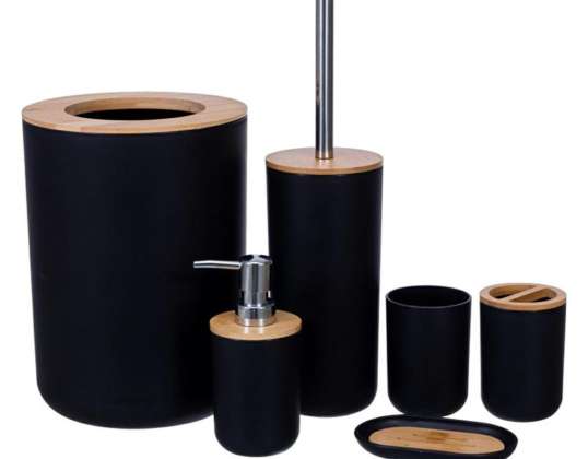 AG740B Ensemble de salle de bain 6 pièces noir