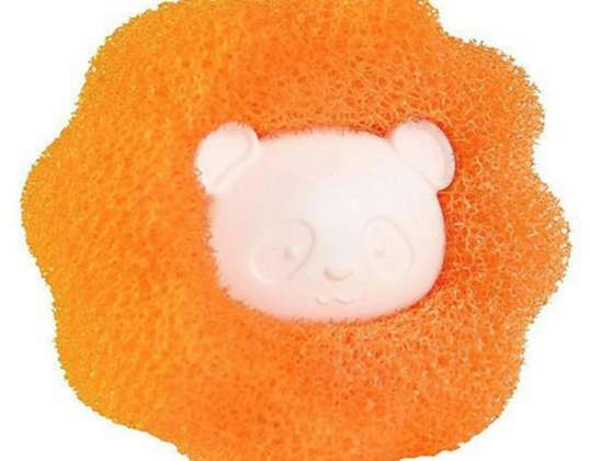 AG895A Éponge de lavage anti-peluches orange