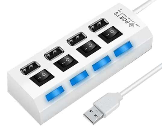 AK228C Hub 4xusb actif blanc