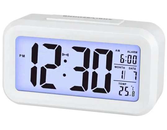 AK240C Digital Väckarklocka vit led vit