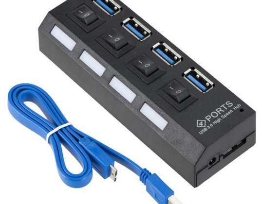AK244B USB 3.0 Hub 4 Ports b/z APT AK244B