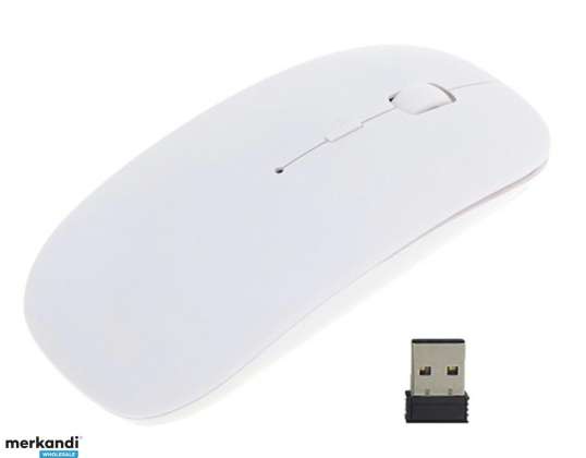 AK278D Slim Wireless Optical Mouse Weiß