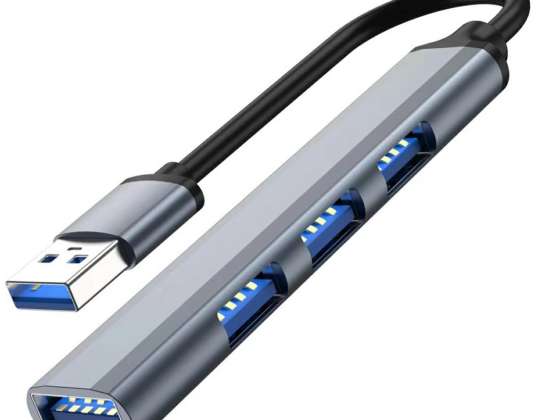 AK340 USB Hub 1x3.0 3x2.0 тонкий