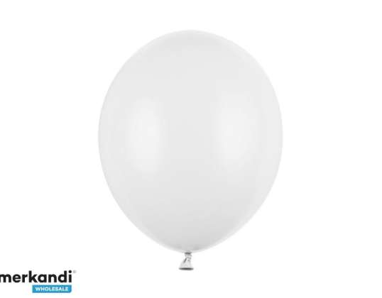 Ballonger Sterk Pastell Ren hvit 30cm 100 stk
