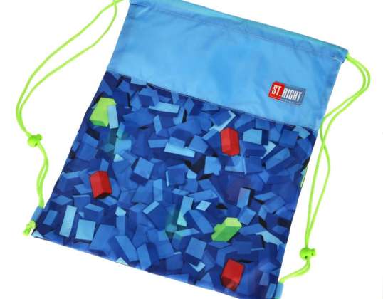 BAMBINO Schuhbeutel Blöcke blau