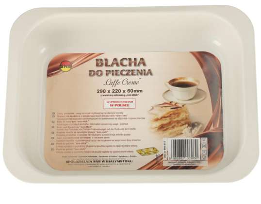 Baking tray cake tin embossed cake tin 29cm x 22cm x 6cm brown