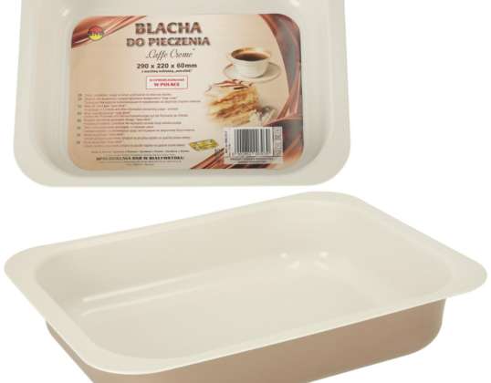 Teglia tortiera goffrata 29cm x 22cm x 6cm marrone