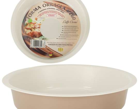 Teglia tortiera rotonda per crostate guiche 26cm marrone