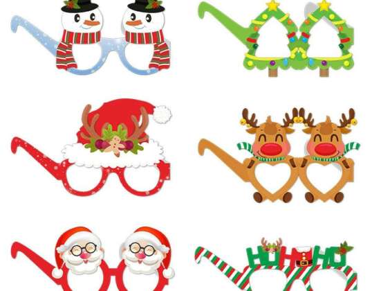 BQ89 Weihnachts-Papierbrillen