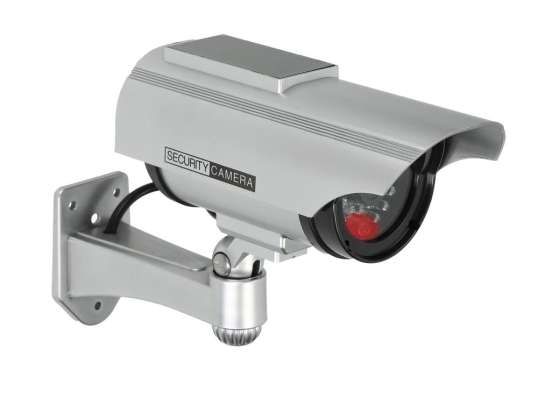 Caméra de surveillance CCTV factice avec panneau solaire