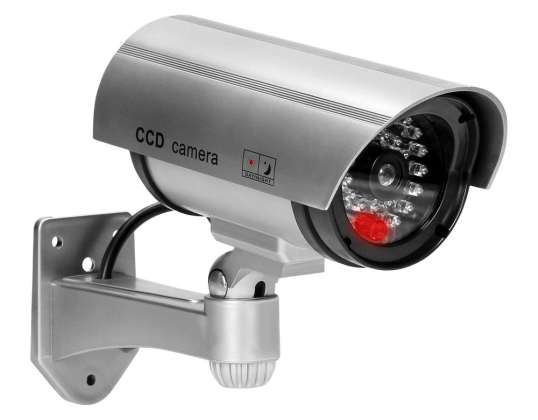 Имитация камеры видеонаблюдения CCTV. батарейная. серебристая