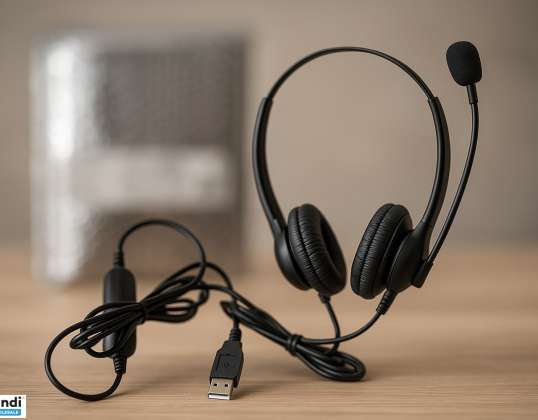 21 pz JPL-100B-USB Cuffie con microfono, cuffie per PC, cuffie USB, liquidazione all'ingrosso