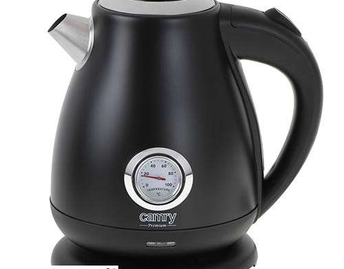 CR 1344 schwarzer Wasserkocher mit Thermometer 1,7 l