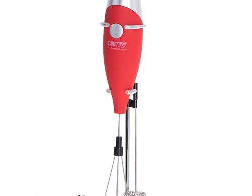 CR 4501 roter Milchaufschäumer mit Rührstab und Ständer