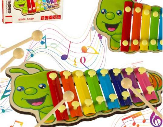 Bunte Holzbecken für Kinderraupe