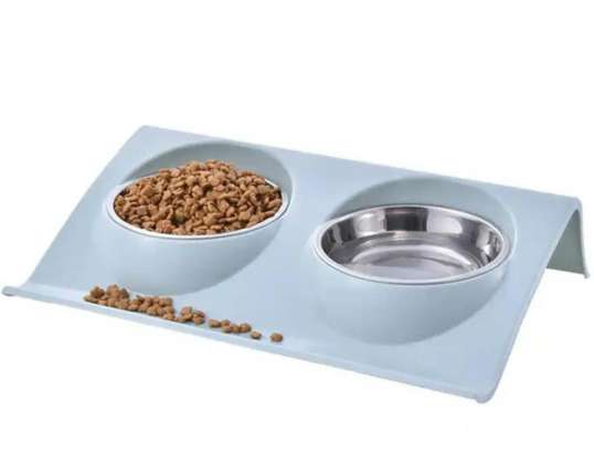 DA119 Doppelbesche für Hund Katze blau