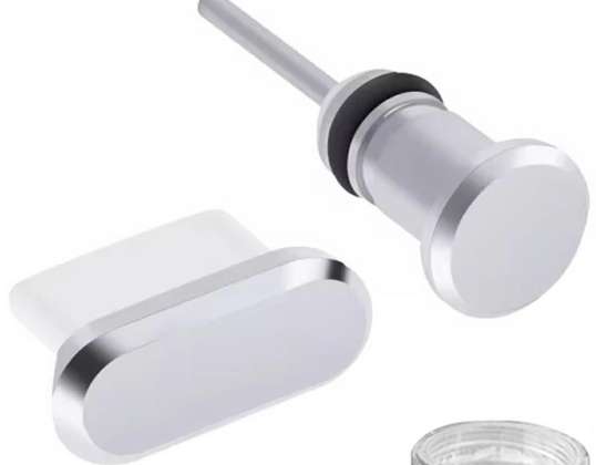 DA23A Заглушка против пыли usb c      2шт серебристая