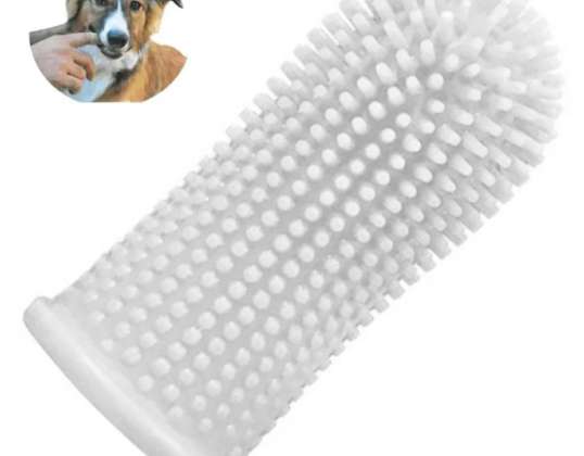 DA392 Silikon Zahnbürste für Hund Katze Zahn Transparent