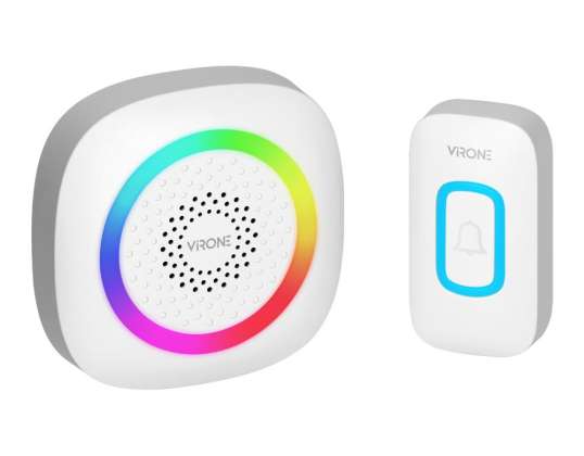 PELA AC. бездротовий мережевий дзвінок. навчальна система. 60 звуків. LED RGB. 300м. білий