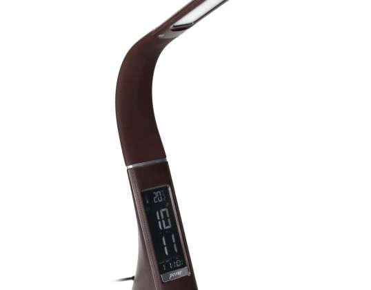 DOLOMIT LED 5W. desk lamp with alarm clock. 400lm. 4000K. brown