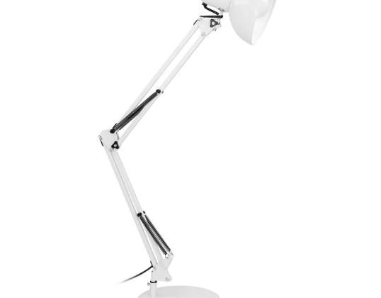 DEON. galda lampa. 60W. E27. augsta. tērauds. balta