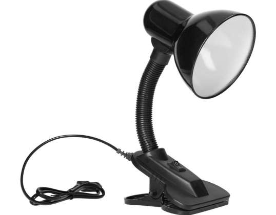 LATSA. galda lampa ar klipsi. 40W. E27. tērauds un plastmasa. melns