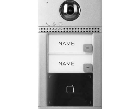 HIKVISION DS KV8213 WME1 C estación exterior metálica para dos familias WiFi/IP dedicada para trabajo autónomo o para trabajar con monitores IP
