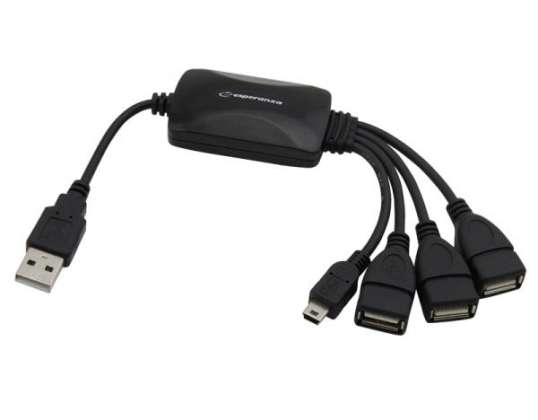 EA114 Esperanza usb 2.0 hub 3x usb 1x mini usb