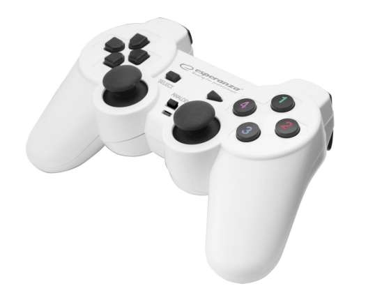 EGG102W Gamepad PC USB Warrior svart-hvitt Esperanza