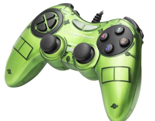 EGG105G Gamepad PC USB Fighter grün Esperanza