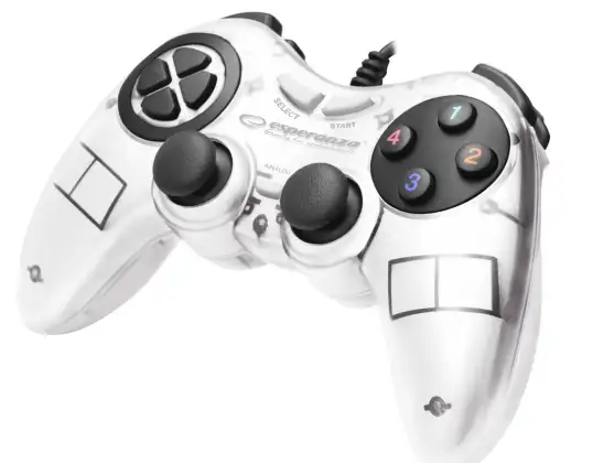 EGG105W Gamepad PC USB Fighter weiß Esperanza