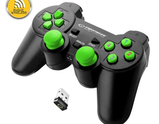 EGG108G Wireless Gamepad PC/PS3 USB Gladiator Black-Green