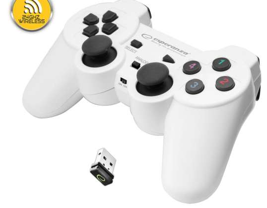 EGG108W Wireless Gamepad PC/PS3 USB Gladiator Black and White
