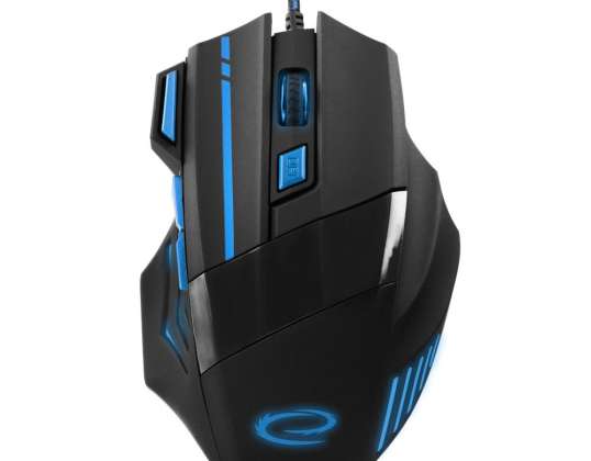 EGM201B Провідна ігрова миша 7D оптична USB MX201 Wolf синя