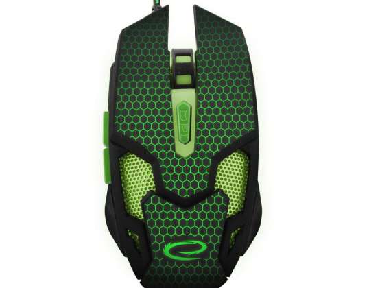 EGM207G Kabelgebundene Gaming-Maus 6D optisch USB MX207 Cobra grün