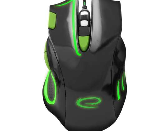 EGM401KG Wired Gaming Mouse 7D Optical USB MX401 Hawk Black-Green
